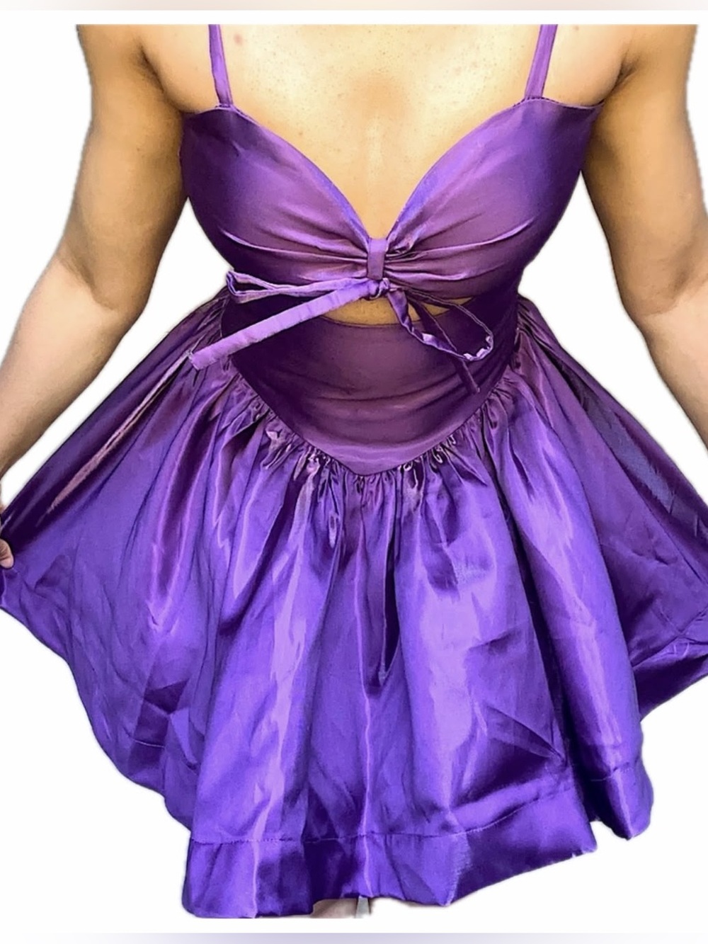 Purple Customized Occassion Dress - Picture 3 of 13